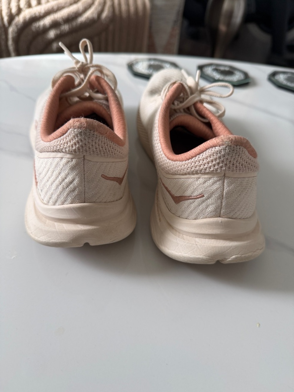 Hoka Women's Running Shoes in Cream and Blush size 8.5 - Picture 5 of 12